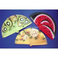 wachlarz hiszpański OWOCE 23cm - NOWOŚĆ - arbuz, kiwi, gruszki - y_wachlarze8900_pelne_1str_recznie_malowane_owoce_23cm_trzy_kolory.jpg